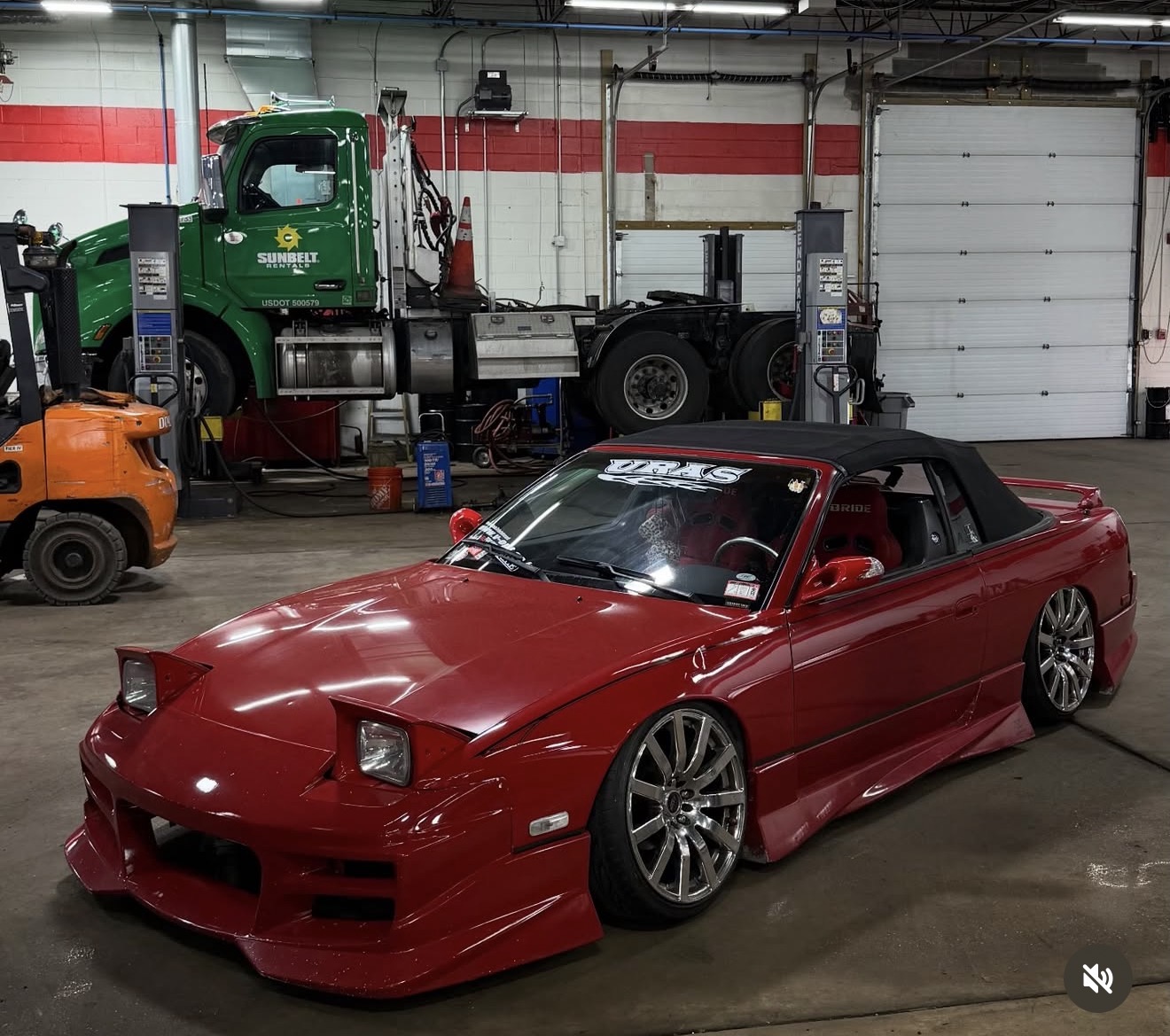 Red 1989 Nissan 240SX
